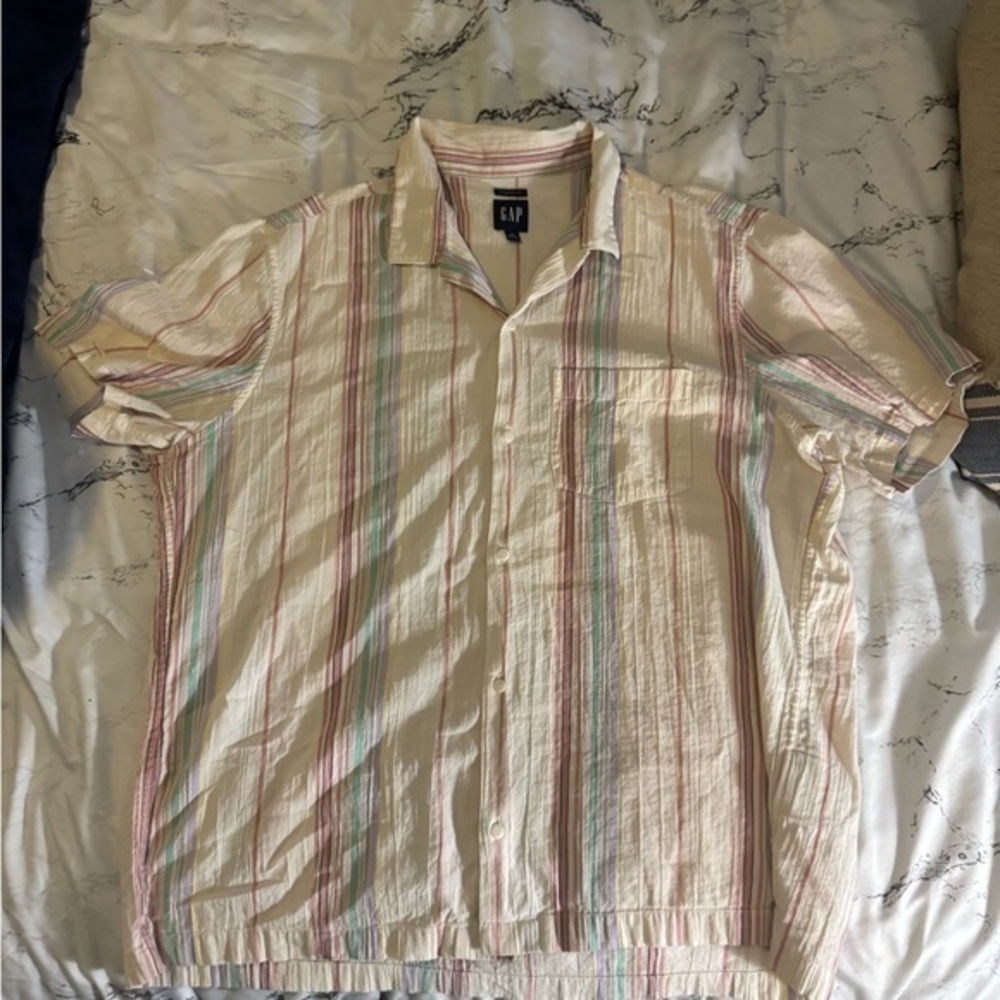 GAP Men's Multicolor Striped Shirt